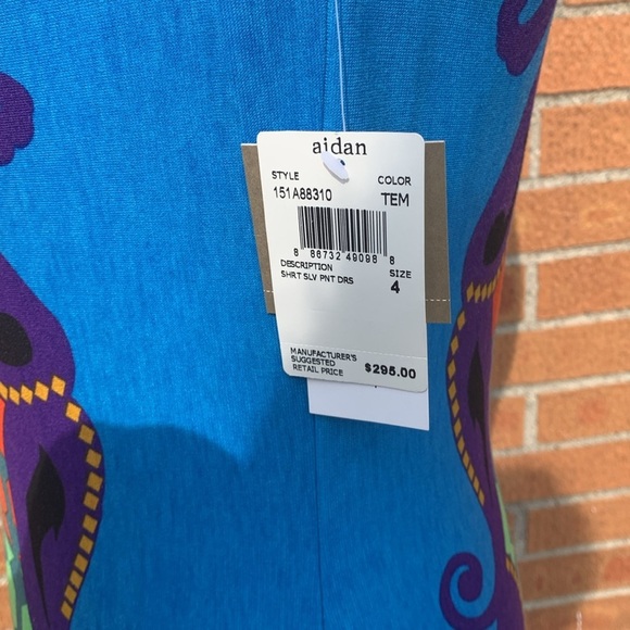 Aiden by Aiden Mattox Size 4 Sleeveless dress boho gypsy aztec print sheath NWT - Picture 3 of 13